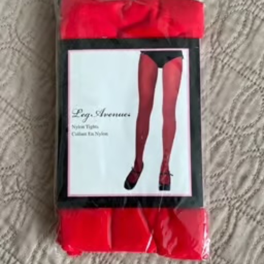 Leg Avenue Red Nylon Tights